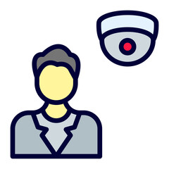 Surveillance Line Filled Icon