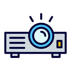 Projector Vector Line Line Filled Icon