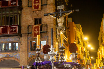 paso de cristo de la hermandad del Calvario de Sevilla en semana santa