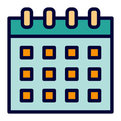 Calendar Line Filled Icon