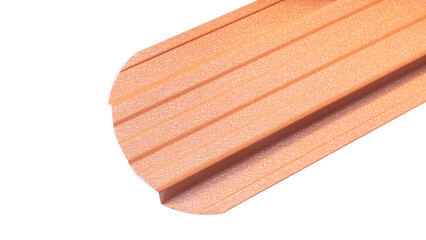 Blockhouse rails for fence colored colorful metal profile elements isolated