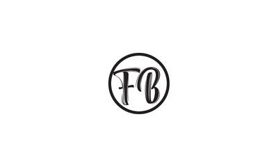 FB, BF, F, B Abstract Letters Logo Monogram	