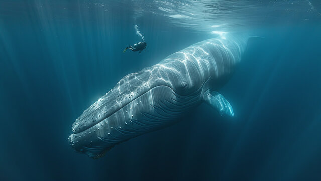 Encounter with Blue Whale: Profound Depths of Ocean in Wildlife Photography