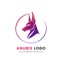 Anubis logo icon design template