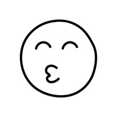 doddle smiley icon with white background vector
