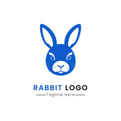 Rabbit logo icon design vector
