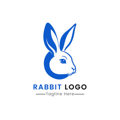 Rabbit logo icon design vector