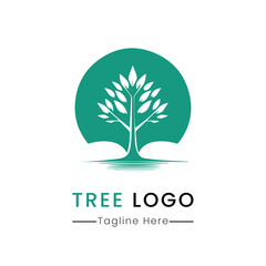 Tree logo icon design template vector illustration