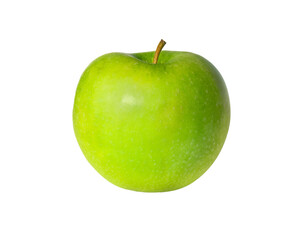 Green apple isolated on transparent background, png file