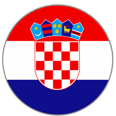 croatian flag with round shape - obrazy, fototapety, plakaty