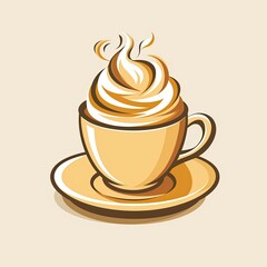 Coffee Cup Icon: Flat Design
