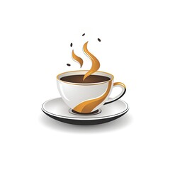 Obraz premium Coffee Cup Icon: Flat Design