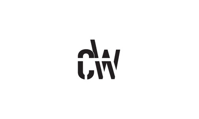 Obraz premium CW, WC, W, C Abstract Letters Logo Monogram 