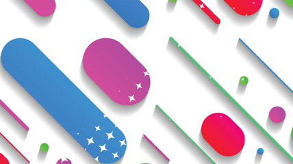 Abstract minimal geometric shape background with gradient