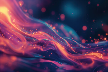 Fototapeta premium Colorful flowing energy lines as data stream stream symbol, digital background