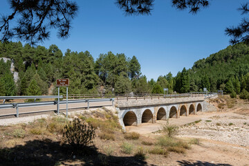Puente de los 7 Ojos, Parque Natural del Ca&ntilde;&oacute;n del R&iacute;o Lobos, Soria, Autonomous Community of Castile, Spain, Europe
