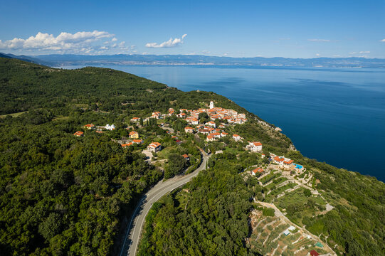 View of Brsec village from Croatia