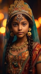 girl dressed in ethnic garb