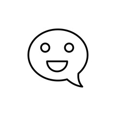 Speech bubble outline icons, accounting minimalist vector illustration ,simple transparent graphic element .Isolated on white background