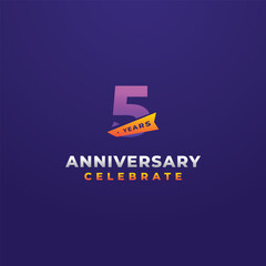 Anniversary Number Design For Celebrate