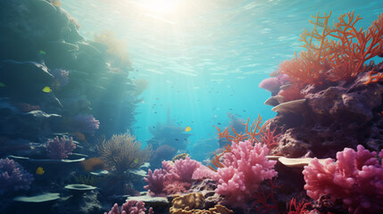 Soft coral underwater background