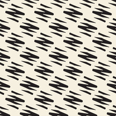 Vector seamless pattern with hand-drawn dashes.Modern stylish texture
