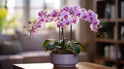 White Bowl Filled With Pink Flowers on Top of Table