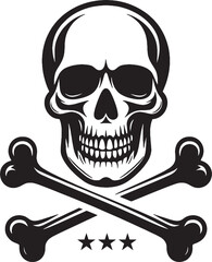 Skull and crossbones icon vector illustration
