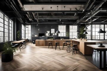 interior room decorated  for the party with furnished tiles 
