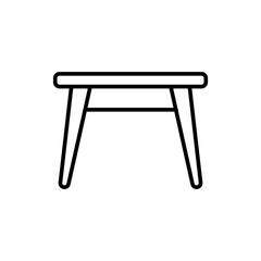 Wooden table outline icons, accounting minimalist vector illustration ,simple transparent graphic element .Isolated on white background