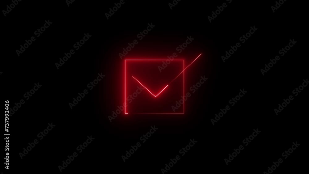 Poster check box animated outline icon. check box line icon 4k motion design for web design, mobile apps, u