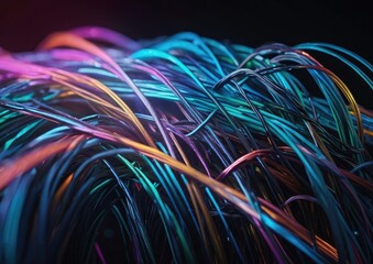 Digital Neon Fiber Optics Cables Long Exposure 