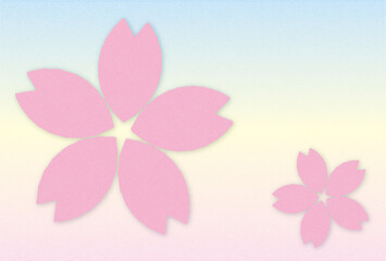 桜の花の形に切り取られた柔らかな生地