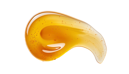 Oil swatch png. Anti-aging oil top view png. Retinol oil as skincare concept for hydration and nourishing properties of a fatty oil. Vitamin c oil in orange color for face