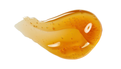 Oil swatch png. Anti-aging oil top view png. Retinol oil as skincare concept for hydration and nourishing properties of a fatty oil. Vitamin c oil in orange color for face