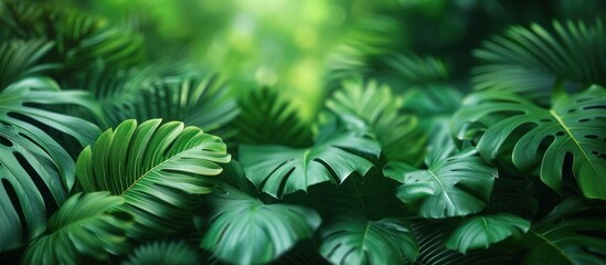 abstract green leaf nature background