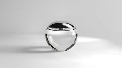 photo of a perfume bottle on a white background, with a sleek design and a sense of luxury.