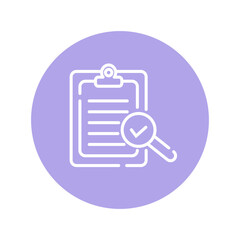 Checklist icon isolated on background. Clipboard line icon.