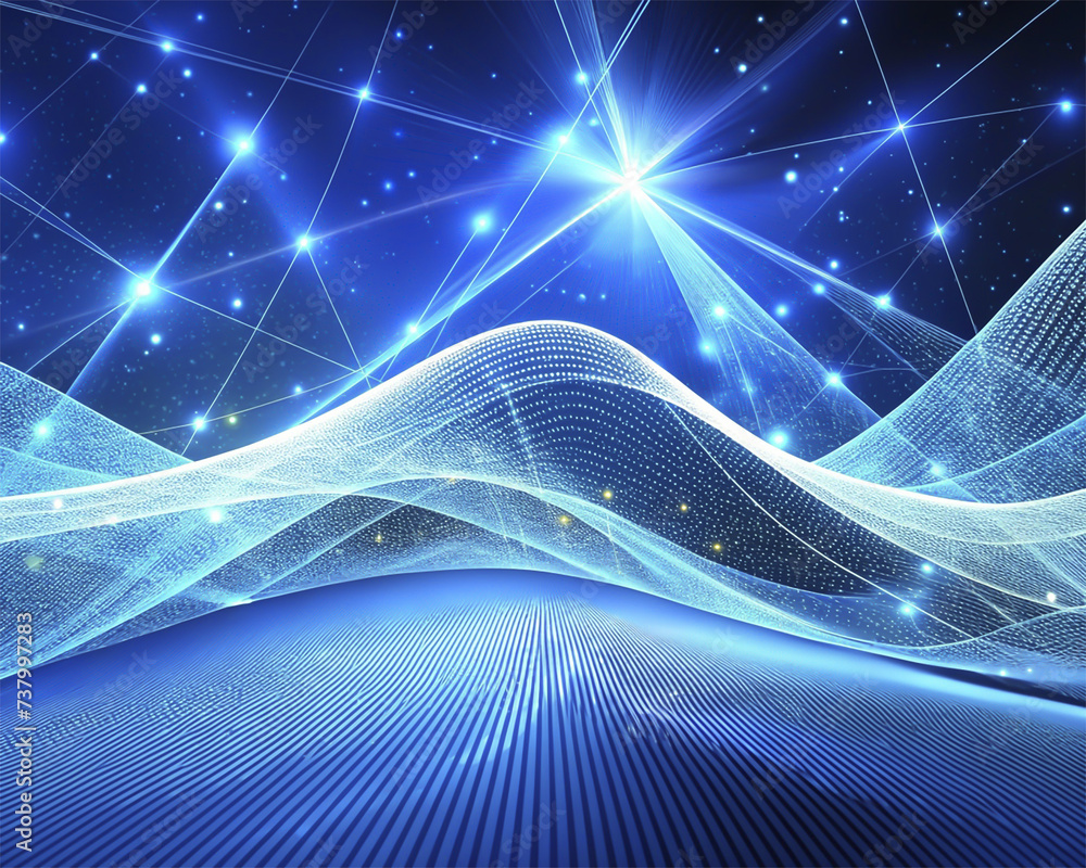 Aufkleber abstract technology background with glowing particles. vector illustration for your design