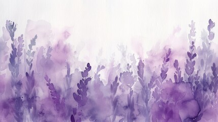 Watercolor painting of lavender flowers, delicate and artistic, perfect for home decor and creative projects.