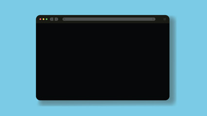 Blank browser window Isolated on White Background