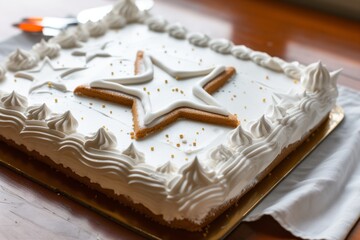 starshaped cake celebrating babys birth