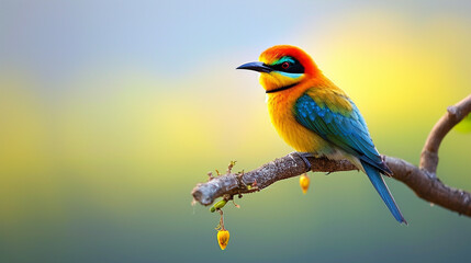 Fototapeta premium Wonderful Clear Color Bird Background Wallpaper.