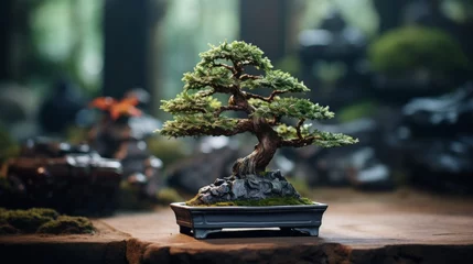 Foto auf Acrylglas Bonsai Tree on Table © mohsan