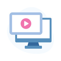 Video player flat icon, trendy style ready to use