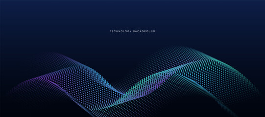 abstract technology particles dots background