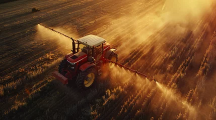 Fotobehang Agricultural tractor © levit