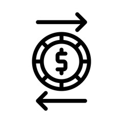 money transfer line icon