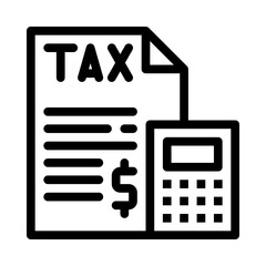 taxes line icon