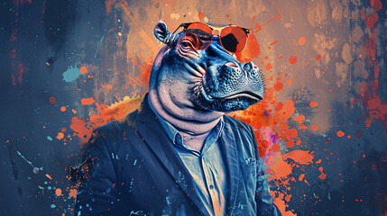Anthropomorphic hippo